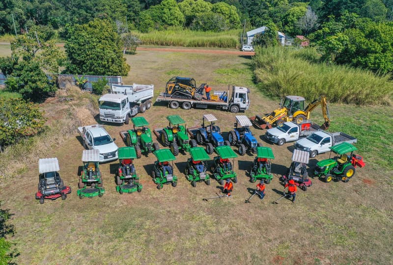 Aerial view of land management